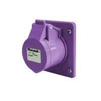 Ec690 Panel Mount. Socket 16a Ip44 2p 24v Ac