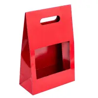 Cutii cu fereastră și mâner - roșu (set 5 buc) - Default Title