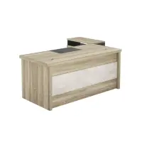 Birou Managerial Prestige cu dulap lateral și blat 50mm- dimensiuni W1800 x D800 x H750 mm