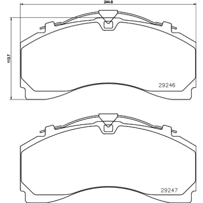 Set placute frana, frana disc TEXTAR 2924601