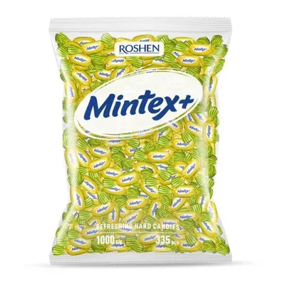 Bomboane Umplute cu Mentă Mintex Roshen, 1kg – Pachet En-gros