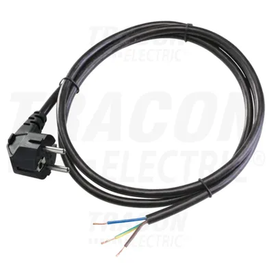 Cablu de alimentare cu fisa DVK3X0.75 3×0,75mm2, 2m, 10A, 250VAC,H03VV-F,2300W(DUAL Schuko/French)