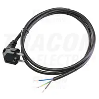Cablu de alimentare cu fisa DVK3X0.75 3×0,75mm2, 2m, 10A, 250VAC,H03VV-F,2300W(DUAL Schuko/French)