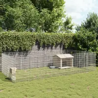 Gossi adapost pentru animale cu 24 panouri, 54x100 cm fier galvanizat