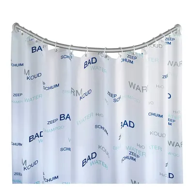 Suport curbat pentru perdea duș Wenko, argintiu