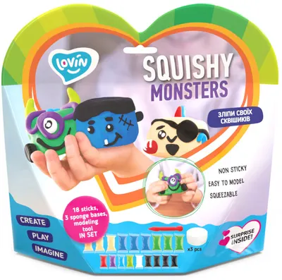 Set creativ cu plastilină Lovin - Monștri