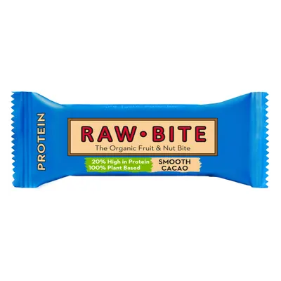 Baton fara gluten si fara zahar cu cacao fina bio Smooth Cacao, 45g, Raw Bite