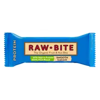 Baton fara gluten si fara zahar cu cacao fina bio Smooth Cacao, 45g, Raw Bite