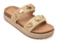 Papuci CALL IT SPRING bej, JANNY 109, din material textil