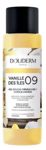 Doliderm Gel de duș 2 în 1 Vanille des Îles 09, 100 ml