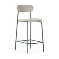 Scaune de bar bej 2 buc. tapițate (înălțime șezut 65,5 cm) Saula – Marckeric