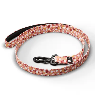 Lesa textila, roz cu flori, ecologica, lungime 1.2 m, latime 20 mm