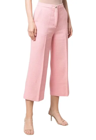 Pantaloni trei sferturi dama - Bumbac - Roz