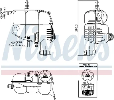 Vas expansiune cu capac potrivit BMW Seria 1 (F40), 2 (F45), 2 GRAN COUPE (F44), 2 GRAN TOURER (F46), X1 (F48), X2 (F39) 11.13