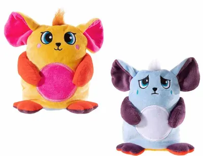 Jucărie de pluș cu două fețe Heunec - Pep the mouse, 15 cm