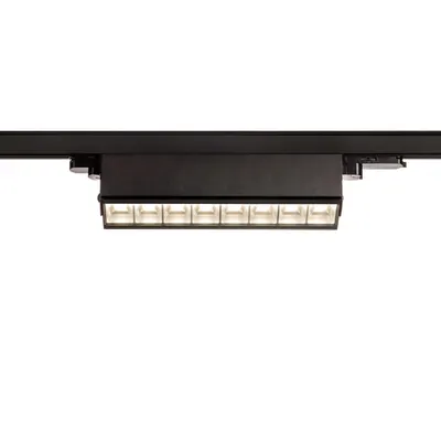 Iluminat decorativ pe sina, Traseele MOVE vedere, negru sistem 3 faze de lumina neagra 4000K