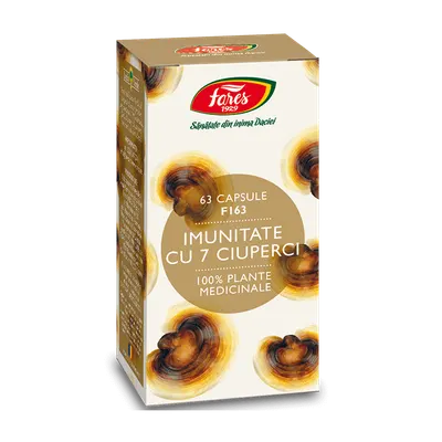 Imunitate cu 7 ciuperci F163, 63 capsule, Fares