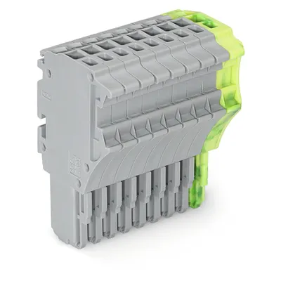 1-conductor female plug; 1.5 mm²; 9-pole; 1,50 mm²; gray, green-yellow