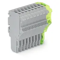 1-conductor female plug; 1.5 mm²; 9-pole; 1,50 mm²; gray, green-yellow