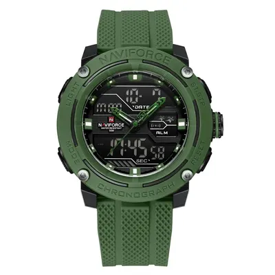 Ceas Bărbați Naviforce 7114 Verde - Funcții Multiple, Design Sport, Cronometru, Rezistent la Apă 5ATM