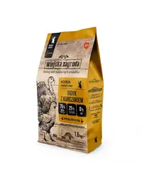 WIEJSKA ZAGRODA Hrana uscata cu curcan si pui pentru pisoi 2x1,6 kg