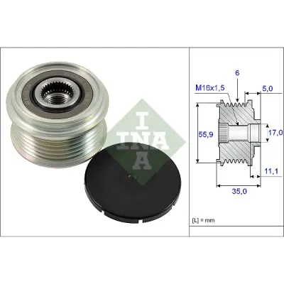 Sistem roata libera, generator INA 535 0222 10