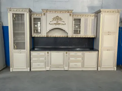 Bucatarie Milano crem cu auriu 420 cm lungime fronturi mdf