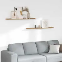 vidaXL Raft de perete 2 buc. Maro 115 x 9 x 3 cm Lemn prelucrat