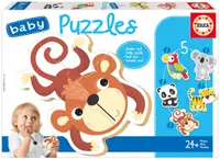 Puzzle pentru bebeluși Educa 5 în 1 - Natura sălbatică