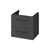 Dulap baie suspendat, cu usa, 59.4x57.2 cm, antracit, Cersanit Larga