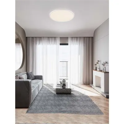 Plafoniera AOTON Triac Dimabil Nisipiu Alb Metal, Aluminiu & Acrylic LED 55 Wat 220-240Volt 4661Lm IP20 2700 + 3000K Dip Intrerupator Deschis sus & jos