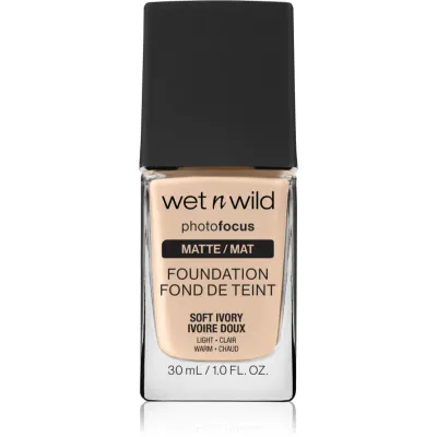 Wet n Wild PhotoFocus Make-up lichid matifiant culoare Soft Ivory 30 ml