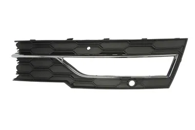 Grila ventilatie bara fata dreapta potrivit SKODA OCTAVIA IV dupa 2019 - (cu orificii pentru sipci, cu orificii senzor parcare, plastic, negru)
