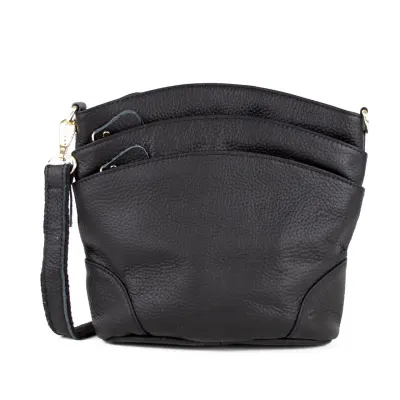 Geanta dama Missa GT1048, piele naturala, negru