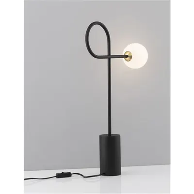 Veioza DEDALO Nisipiu Negru Aluminiu & Opal Sticla LED G9 1x5W 230V IP20 Fara bec Lungime cablu: 150 cm