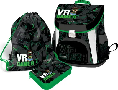 Set școlar Lizzy Card VR Gamer - Ghiozdan, geantă de sport și penar