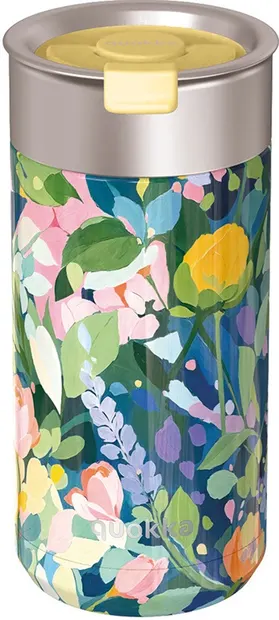 Cană termică Quokka Boost - Floral Party, 400 ml