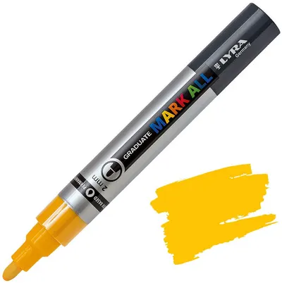 Marker acrilic Lyra Graduate Mark All - 2.0 mm, galben