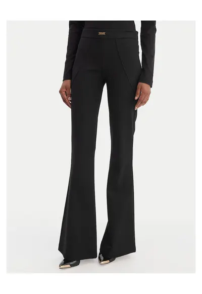 Pantaloni dama - viscoza - evazati - negru