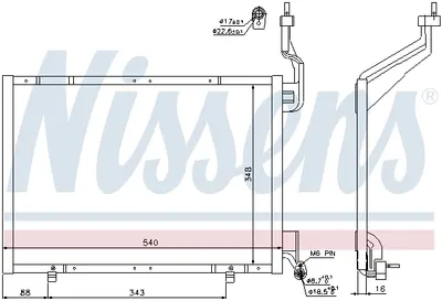 Radiator AC condensator potrivit FORD B-MAX, FIESTA VI 1.6D 02.10