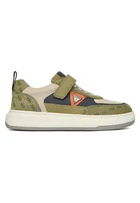 Pantofi sport copii piele naturala - fermoar - Verde