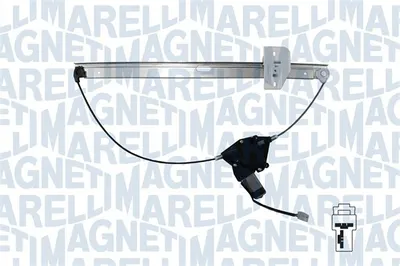 Macara geam Fata Dreapta (electric, cu motor, numar usi: 2) potrivit IVECO DAILY II, DAILY III, DAILY IV, DAILY V; RVI MASCOTT; NISSAN INTERSTAR; OPEL MOVANO A, MOVANO B 07.98