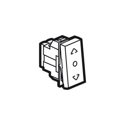 Curtain switch Arteor - centre retract - 1 module - magnesium