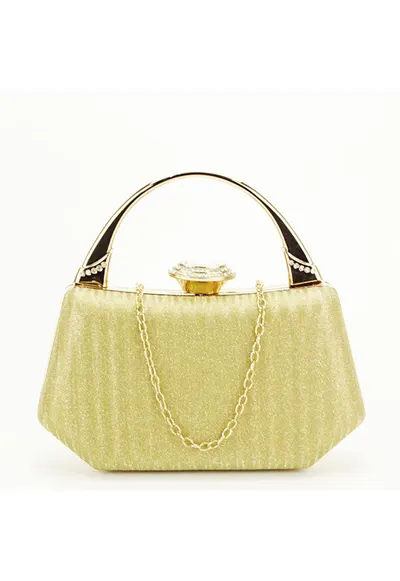 Clutch elegant cu maner B-55461 06dsazxfff - Auriu - 11x20x4