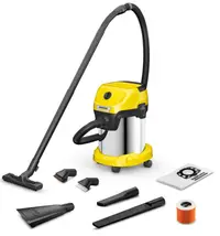 Aspirator Karcher - WD 3 S V-17/6/20 Car, pentru uscat și umed, galben