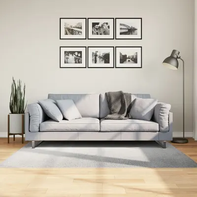 vidaXL Covor IZA aspect scandinav, cu fire scurte, gri, 120x170 cm