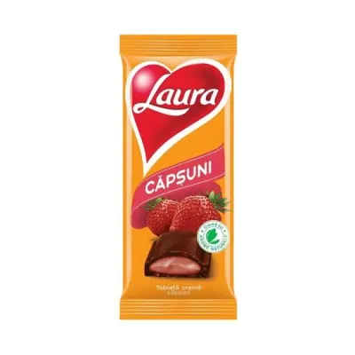 Tableta Ciocolata cu capsuni Laura, 92 g Engros