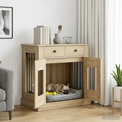 vidaXL Mobilă pentru cușcă de câine Stejar Sonoma 80 x 47,5 x 80 cm
