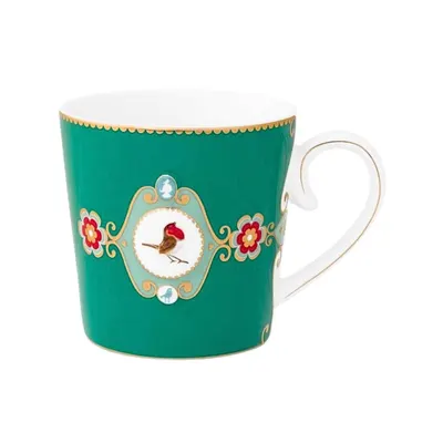 Cană porțelan, Pip Studio, Green, 250 ml, colecția Love Birds