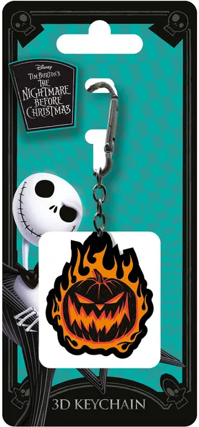 Breloc 3D Pyramid Disney: The Nightmare Before Christmas - Flaming Pumpkin